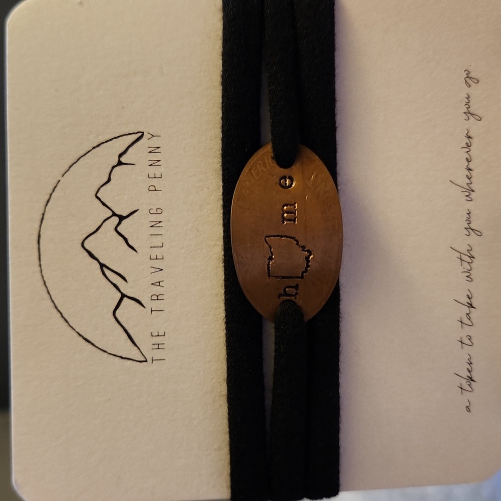 The Traveling Penny Ohio cloth bracelet